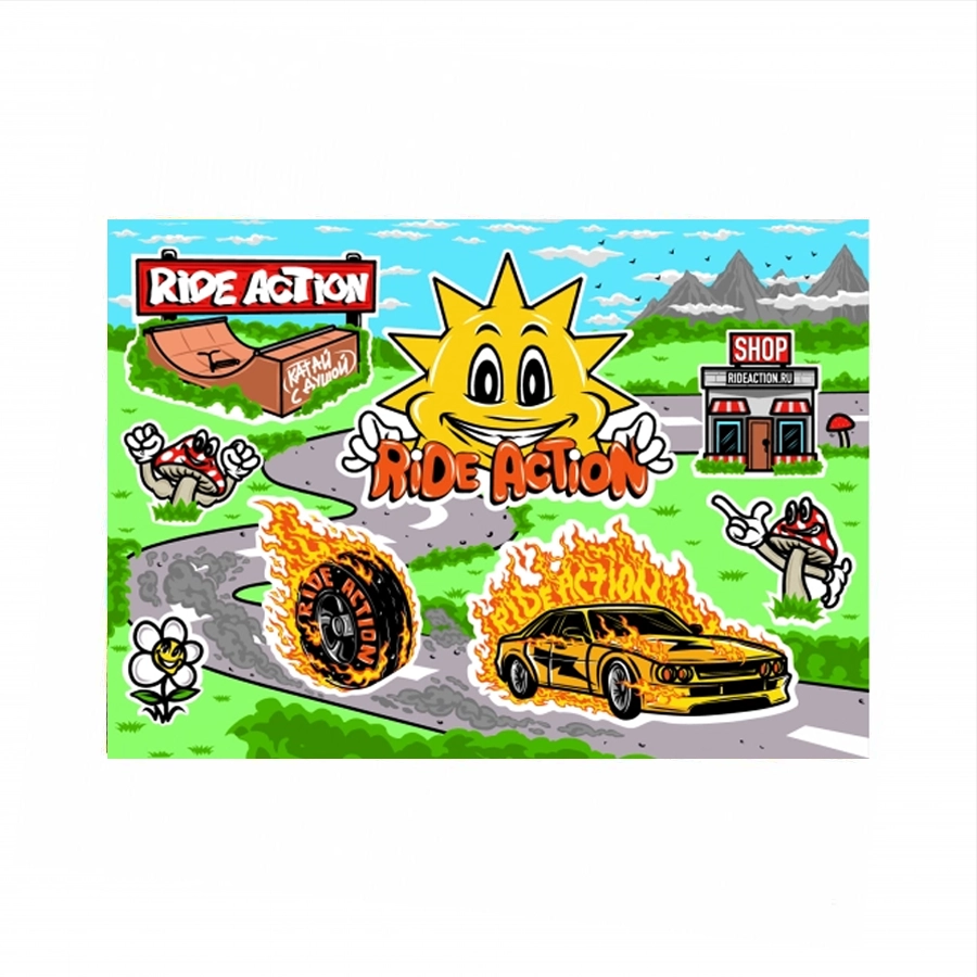 СТИКЕРПАК RIDE ACTION RUSH